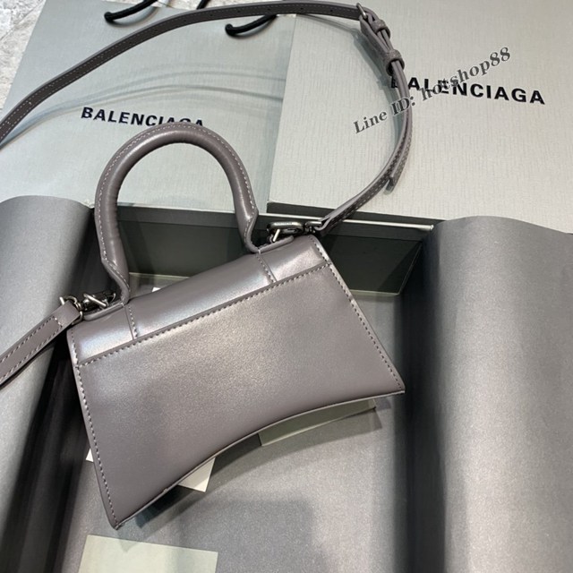 Balenciaga專櫃新款mini號手提肩背女包原單沙漏包 巴黎世家煙灰色沙漏包 fyj1413